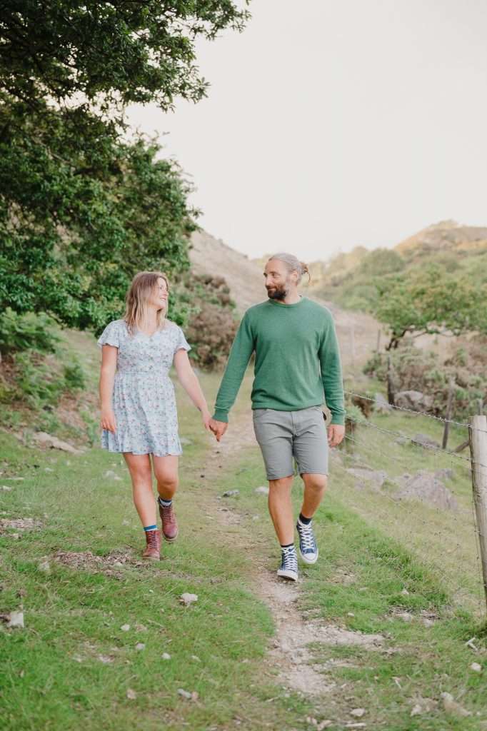 Cornwall Wedding Photography. A beautiful Engagement Shoot at sunset around the mines of St Cleer, Cornwall
