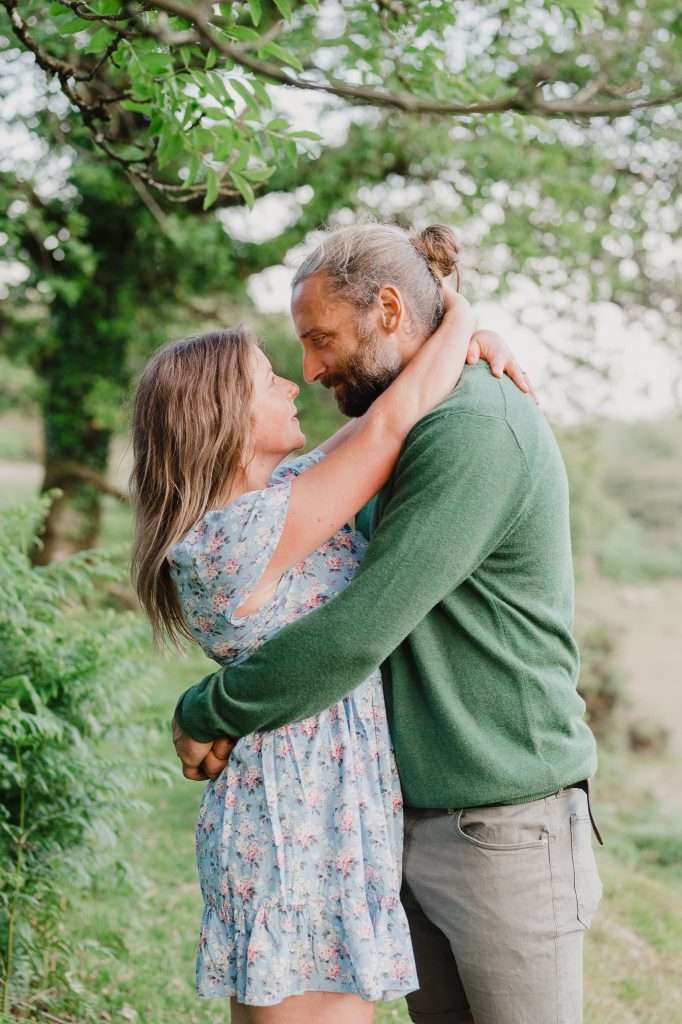 Cornwall Wedding Photography. A beautiful Engagement Shoot at sunset around the mines of St Cleer, Cornwal