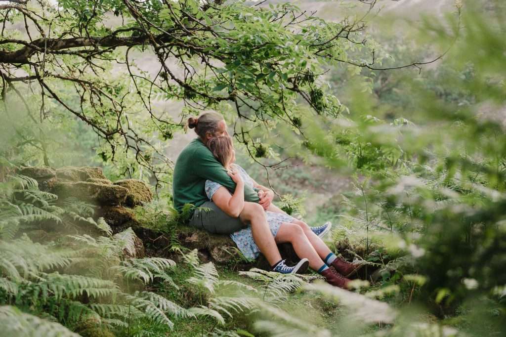 Cornwall Wedding Photography. A beautiful Engagement Shoot at sunset around the mines of St Cleer, Cornwal