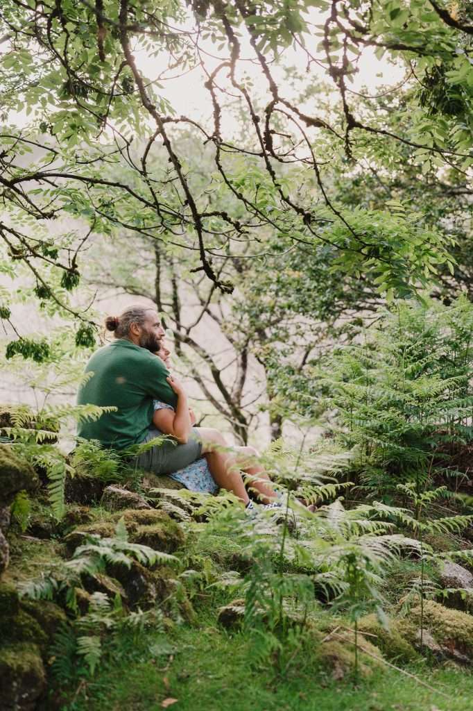 Cornwall Wedding Photography. A beautiful Engagement Shoot at sunset around the mines of St Cleer, Cornwal