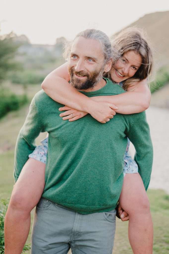 Cornwall Wedding Photography. A beautiful Engagement Shoot at sunset around the mines of St Cleer, Cornwal