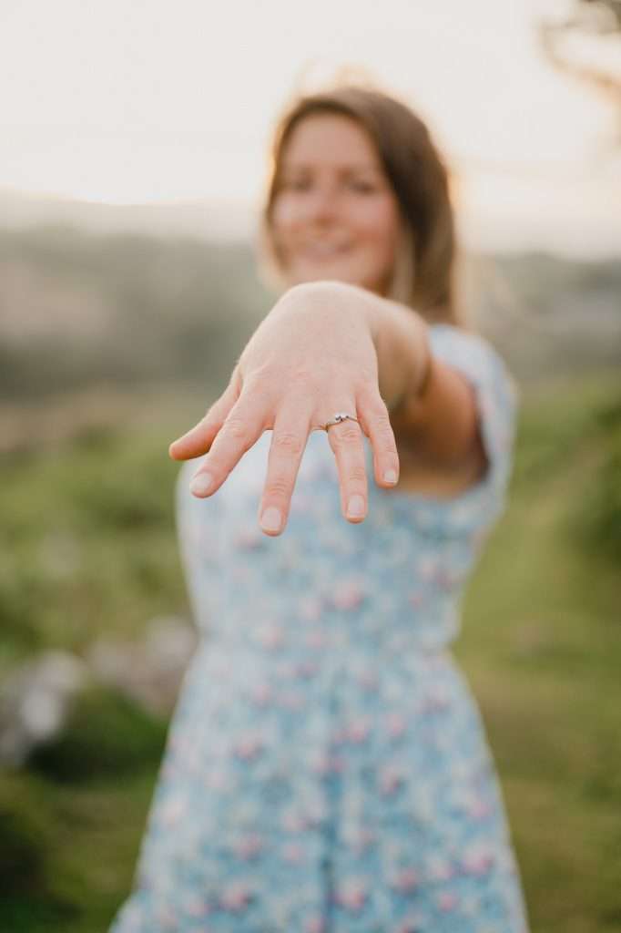 Cornwall Wedding Photography. A beautiful Engagement Shoot at sunset around the mines of St Cleer, Cornwal