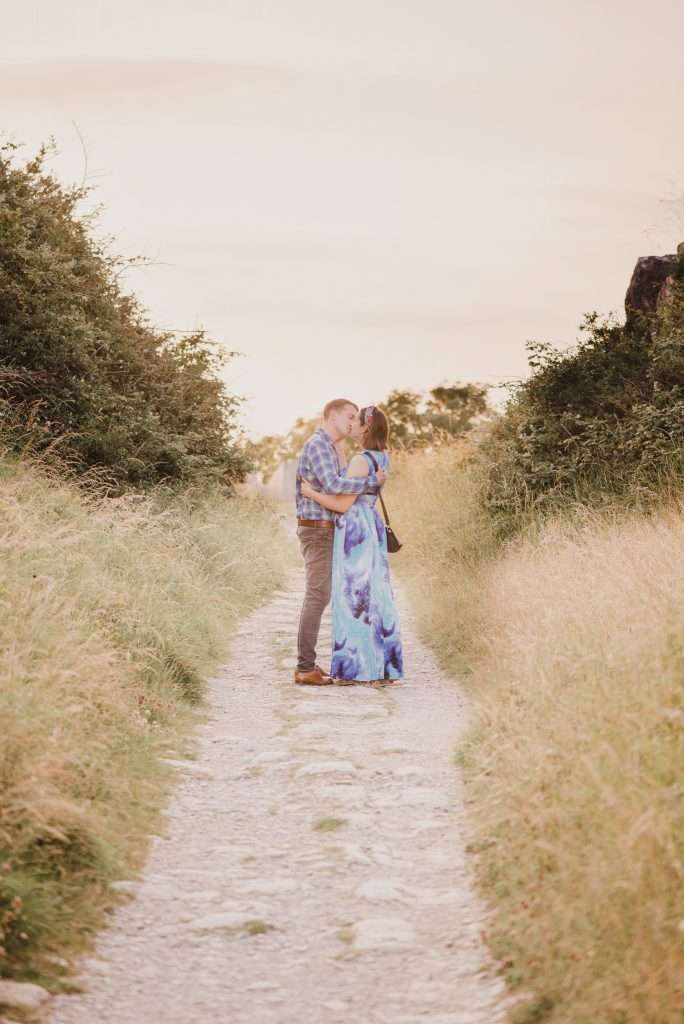 Cornwall Wedding Photography. A beautiful Engagement Shoot at sunset around the the stunning Portland, Dorset.