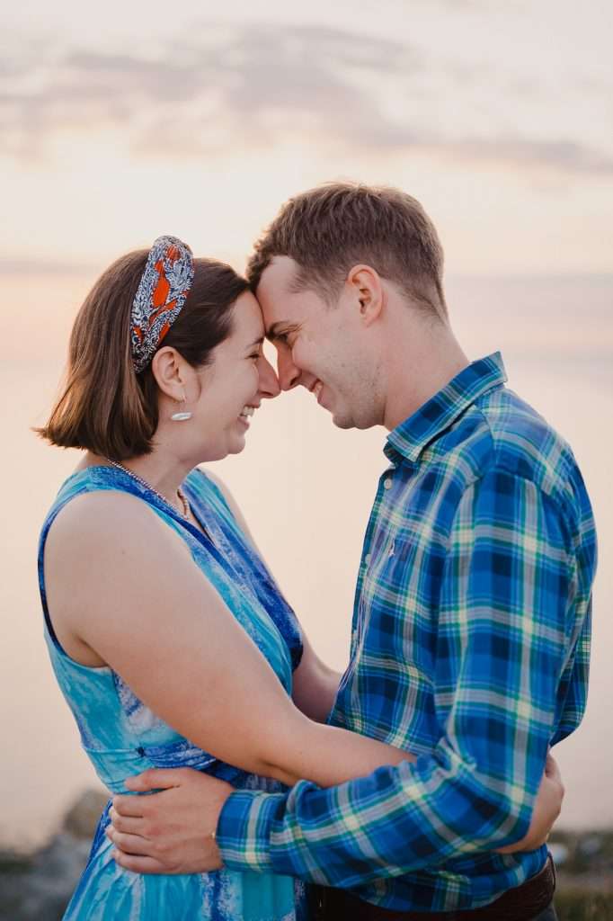 Cornwall Wedding Photography. A beautiful Engagement Shoot at sunset around the the stunning Portland, Dorset.