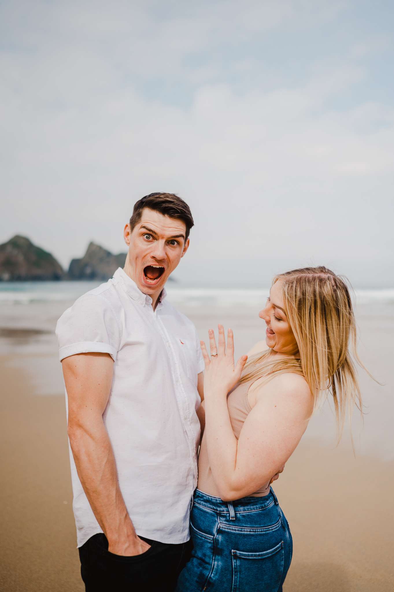 Proposal at Holywell Bay, Cornwall, UK