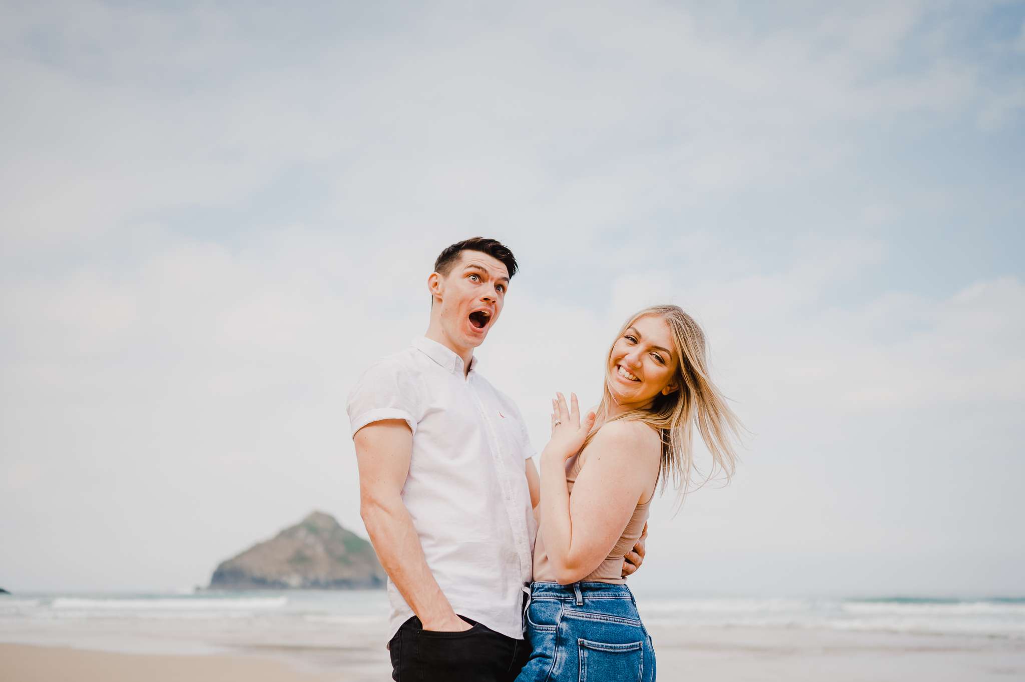 Proposal at Holywell Bay, Cornwall, UK