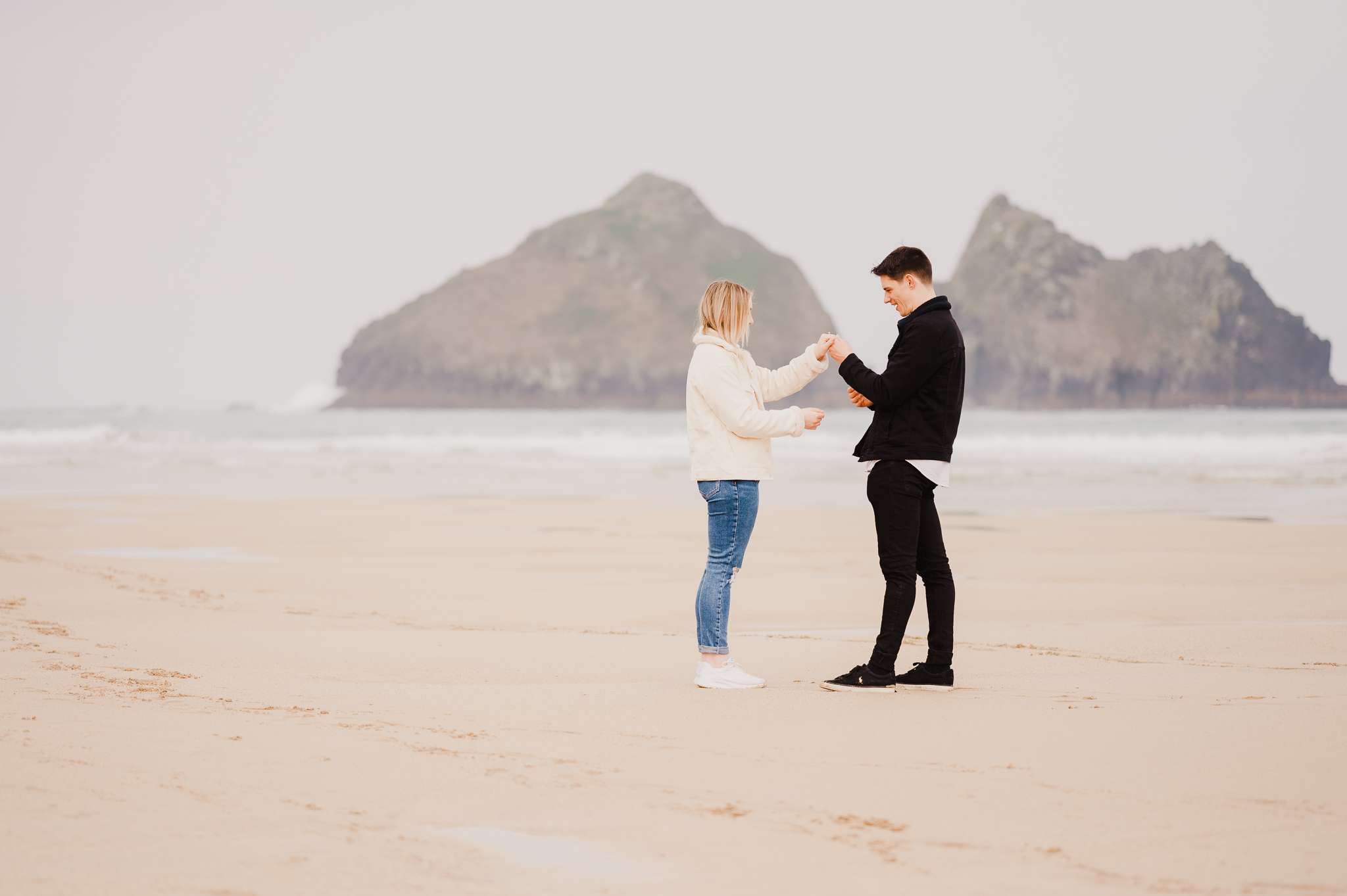 Proposal at Holywell Bay, Cornwall, UK