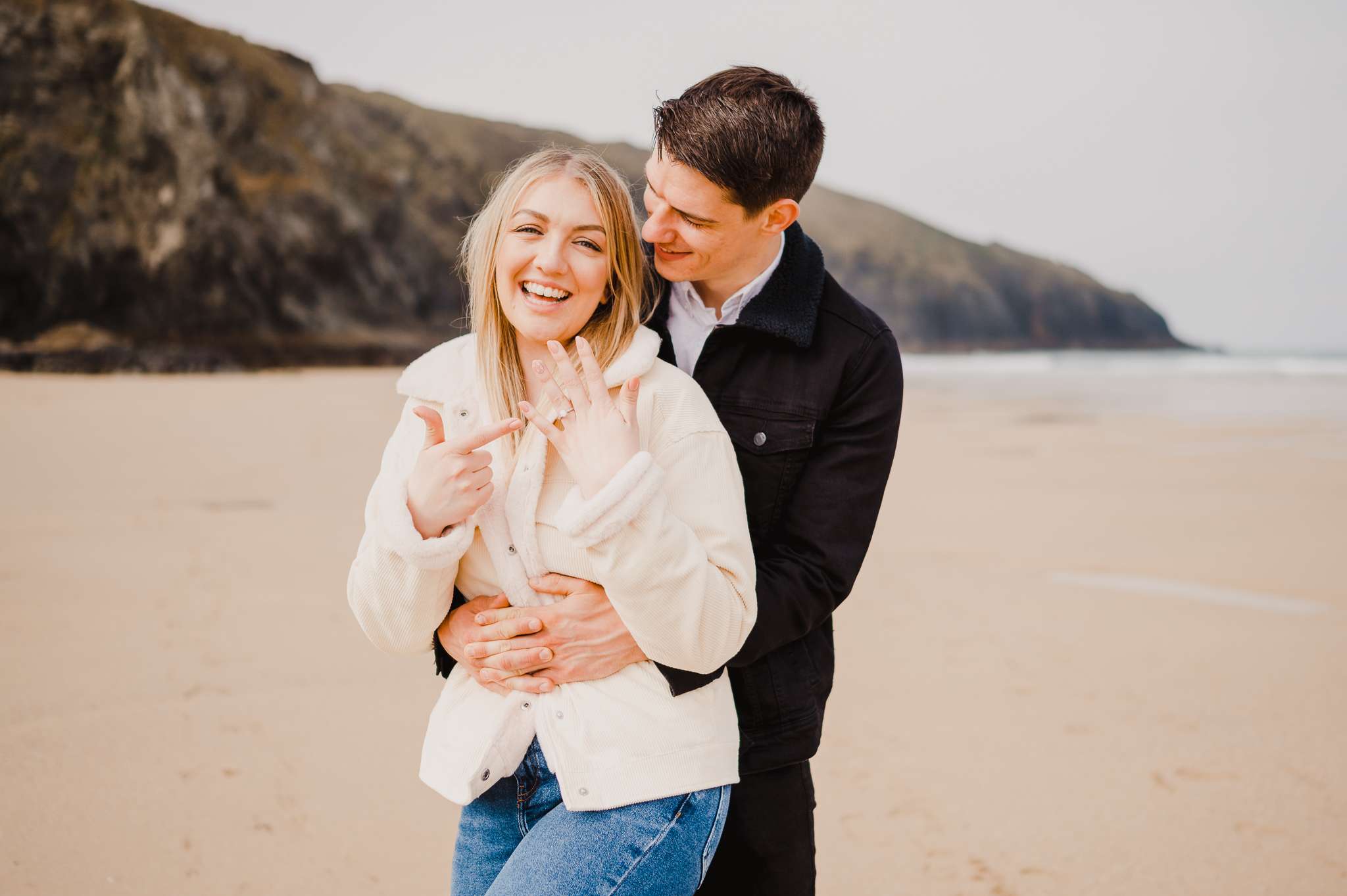 Proposal at Holywell Bay, Cornwall, UK