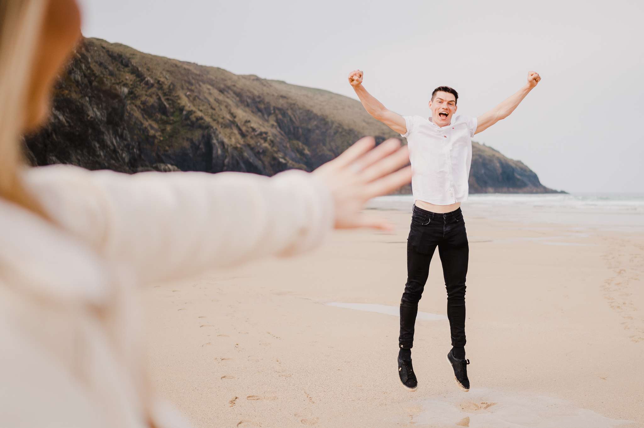 Proposal at Holywell Bay, Cornwall, UK