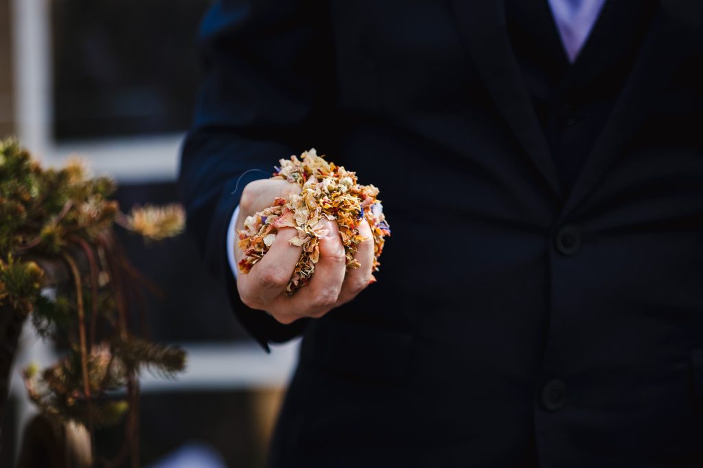 Holding wedding photography