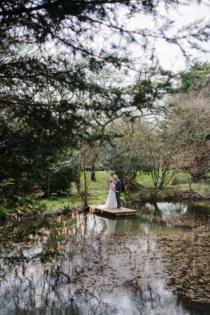 Couple portraits amongst the woodland at Chycara wedding venue